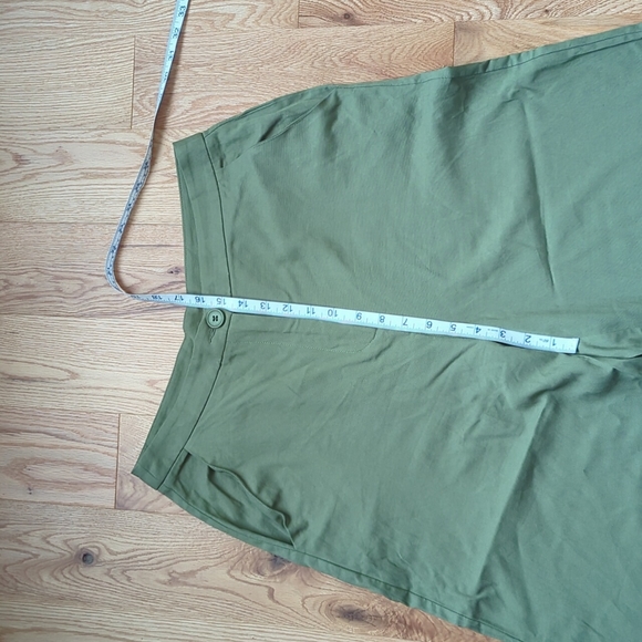 SHEIN.  Women's Wide Legged Linen Pants. Olive Green Size 8/10 - Picture 9 of 11